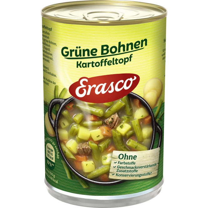 Erasco 1 Portion Grüne Bohnen Kartoffeltopf 400G