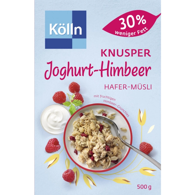 Kölln Müsli Knusper Joghurt Himbeer 30% weniger Fett 500G