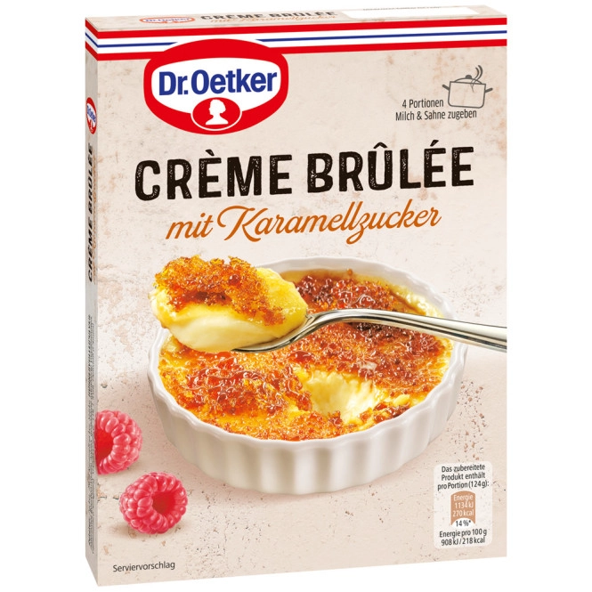 Dr.Oetker Crème Brûlée mit Karamellzucker 96G