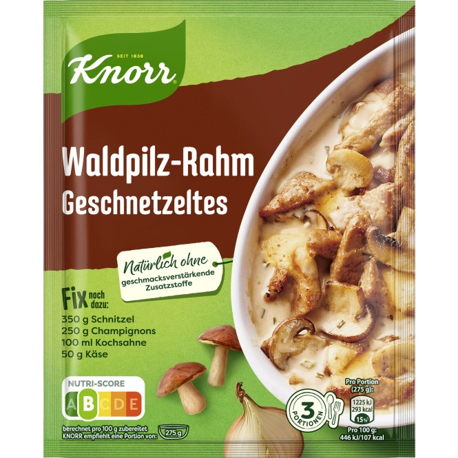 Knorr Fix für Waldpilz-Rahm Geschnetzeltes 40G