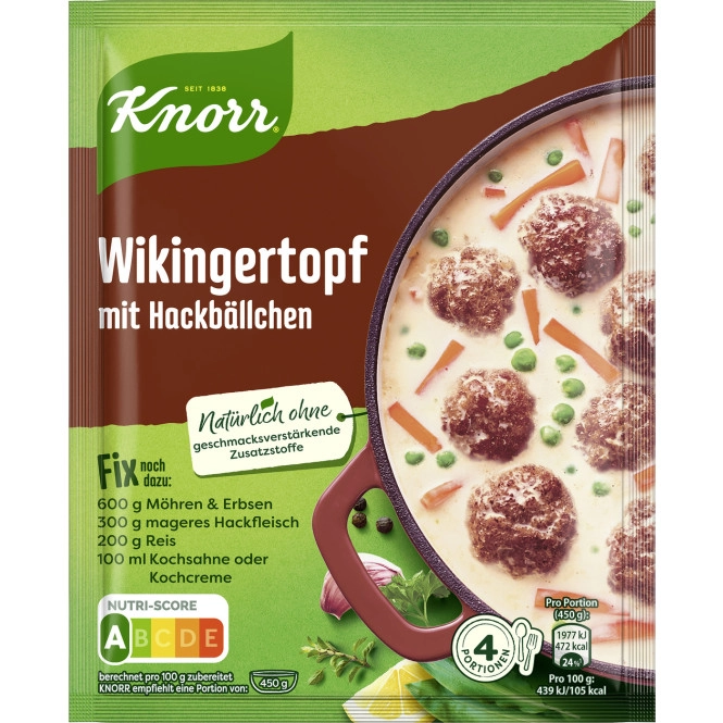 Knorr Fix für Wikingertopf mit Hackbällchen 30G