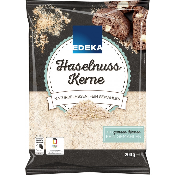 EDEKA Haselnusskerne naturbelassen, fein gemahlen 200G