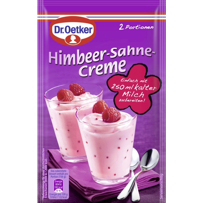 Dr.Oetker Himbeer-Sahne Creme 62G