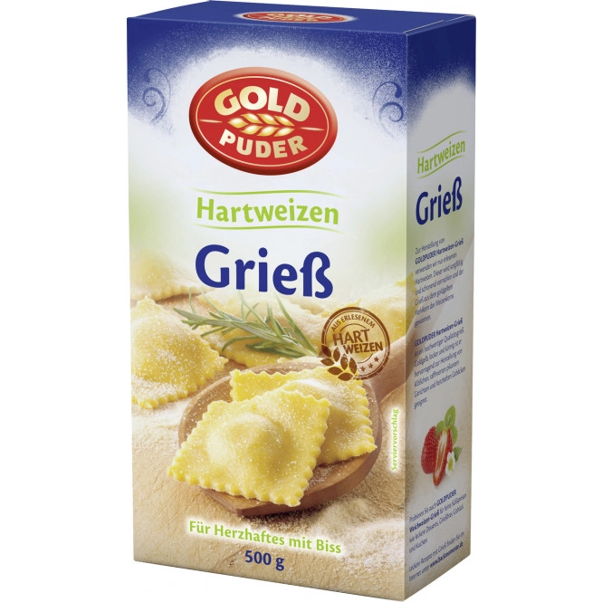 Goldpuder Hartweizen-Grieß 500G