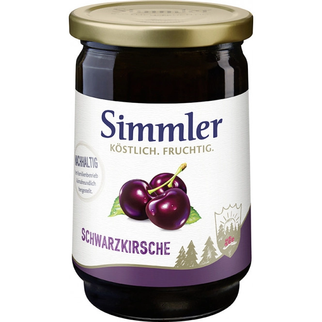 Simmler Konfitüre EXTRA Schwarzkirsche 450G