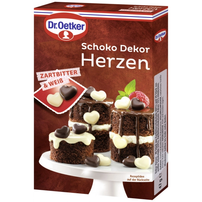 Dr.Oetker Schoko Dekor Herzen 47G