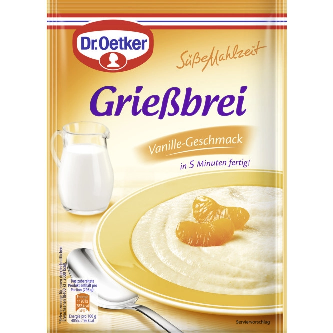 Dr.Oetker Grießbrei Vanille-Geschmack 90G