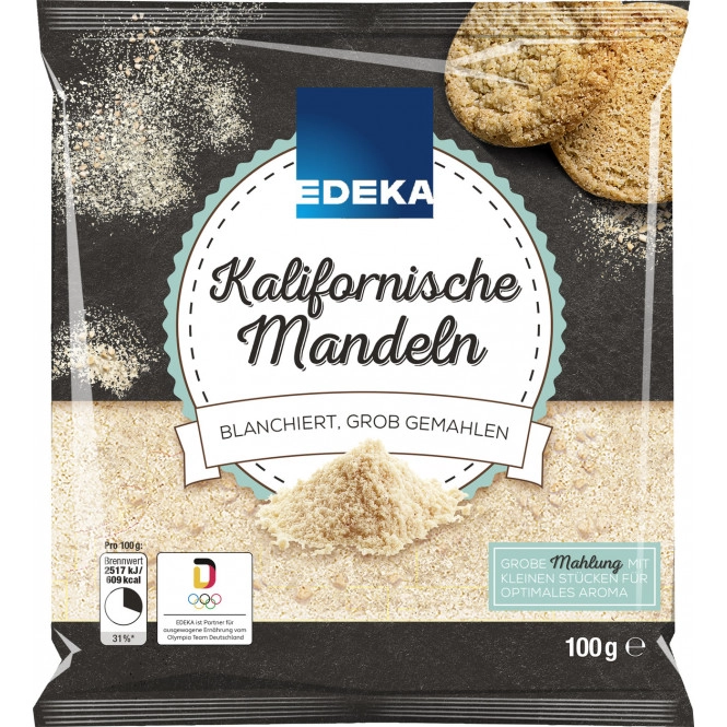 EDEKA Kalifornische Mandeln blanchiert, grob gemahlen 100G