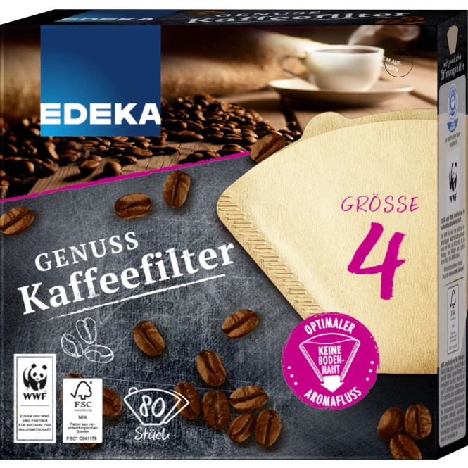 EDEKA Unsere besten Kaffeefilter Größe 4 80ST