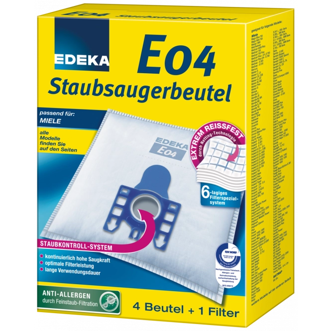 EDEKA Staubsaugerbeutel E04 4ST