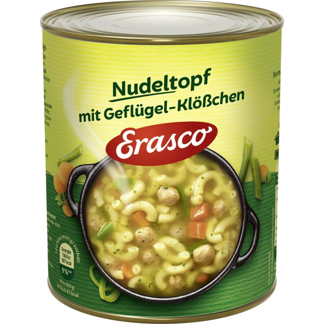 Erasco Nudeltopf mit Geflügel-Klößchen 800G