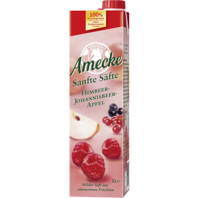 Amecke Sanfte Säfte Himbeer-Johannisbeer-Apfel 1L