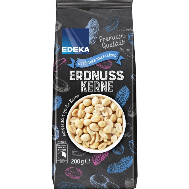 EDEKA Erdnuss Kerne geröstet & ungesalzen 200G