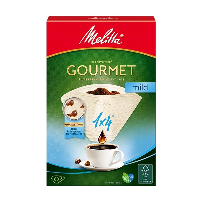 Melitta Gourmet Mild Filtertüten Gr.1x4 80ST