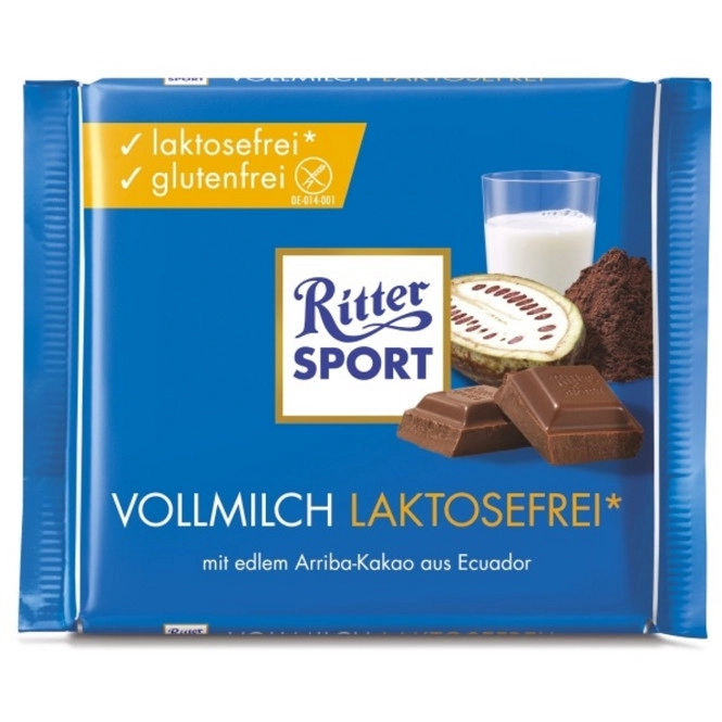 Ritter Sport Vollmilch Laktosefrei 100G