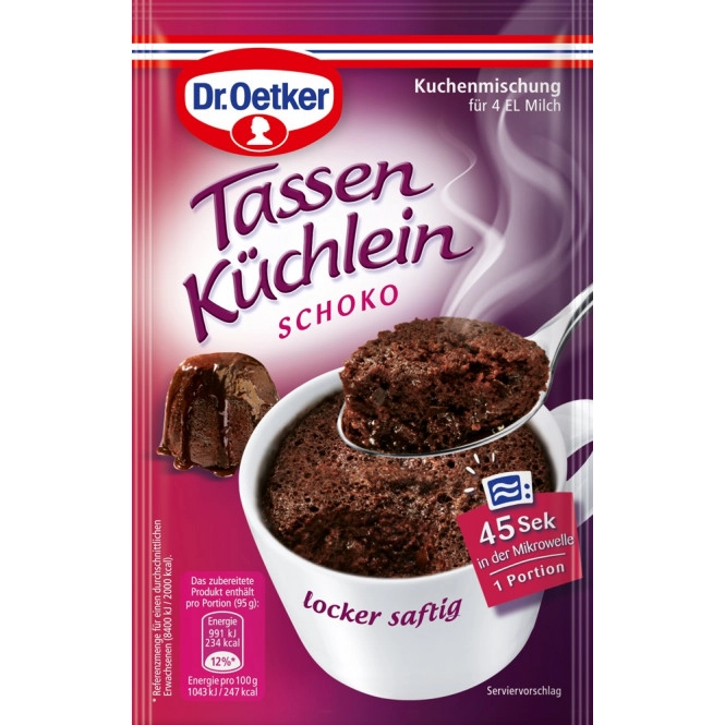 Dr.Oetker Tassenküchlein Schoko 55G