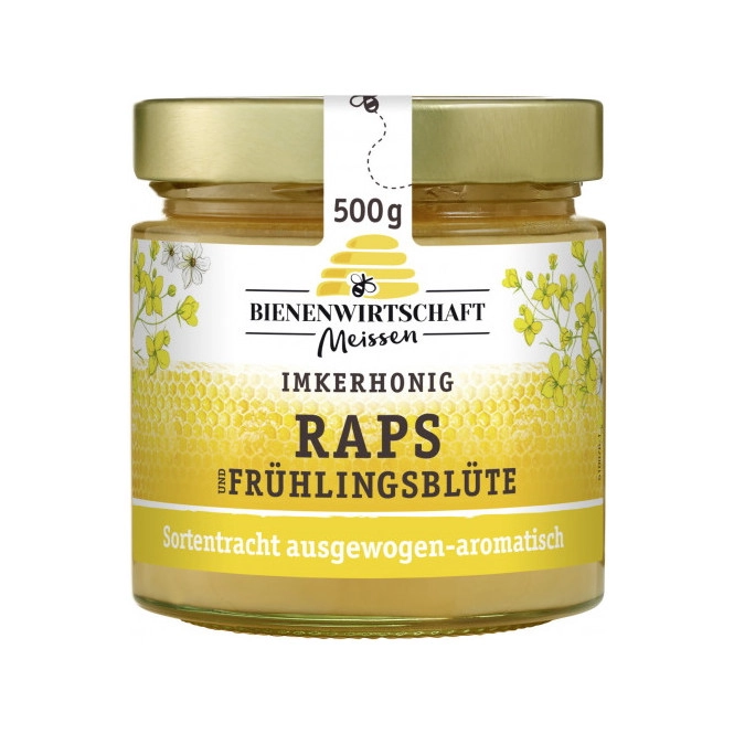 Bienenwirtschaft Honig Raps und Frühlingsblüte 500G