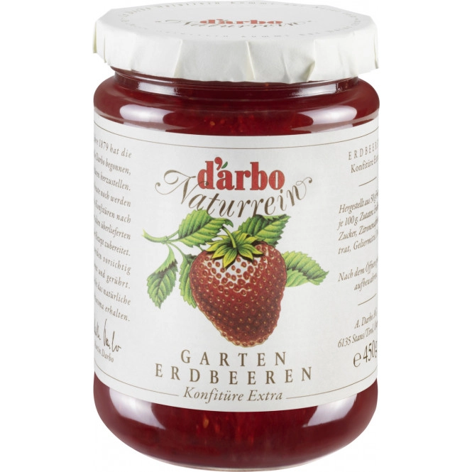 Darbo Konfitüre Naturrein Extra Garten Erdbeeren 450G