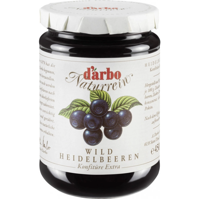 Darbo Konfitüre Naturrein Tiroler Heidelbeer 450G