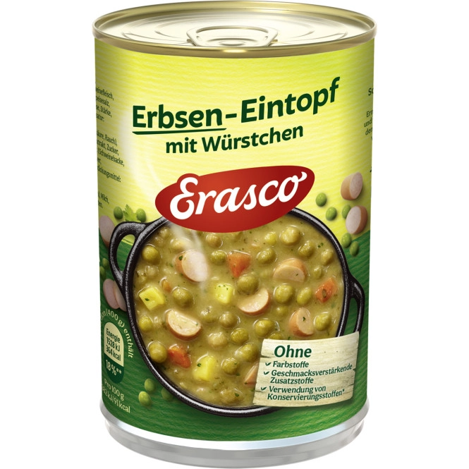 Erasco Erbsen-Eintopf mit Würstchen 1 Portion 400G