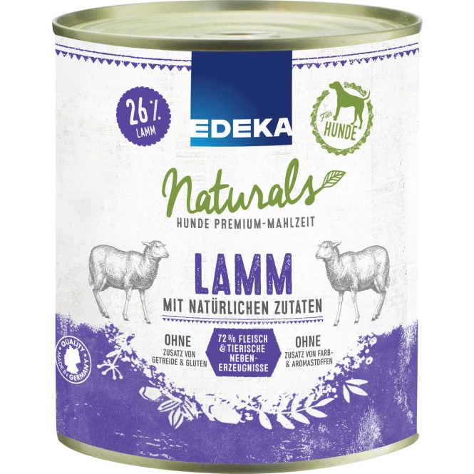 EDEKA Naturals für Hunde Lamm 800G