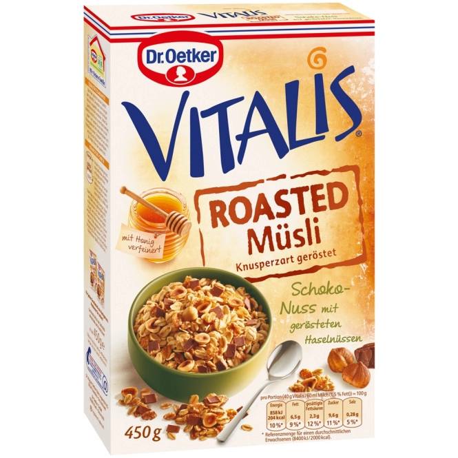 Dr.Oetker Vitalis Roasted Müsli Schoko-Nuss 450G