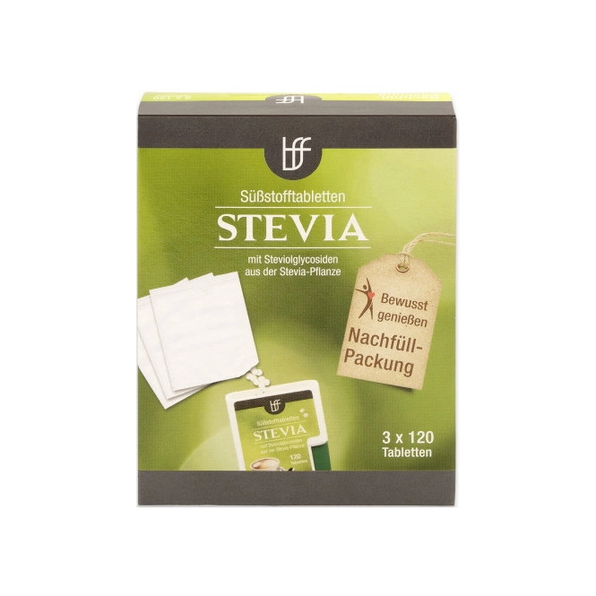 BFF Stevia Tabletten Nachfüll-Packung 3x 120 Stück