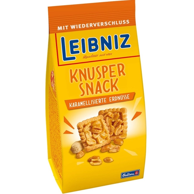 Leibniz Knusper Snack Karamelisierte Erdnüsse 175G