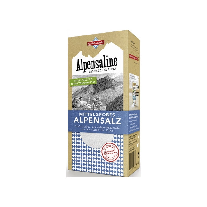 Bad Reichenhaller Alpensaline Mittelgrobes Alpensalz 1KG