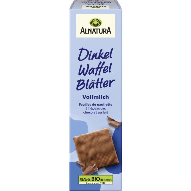 Alnatura Bio Dinkel Waffel Blätter Vollmilch 125G