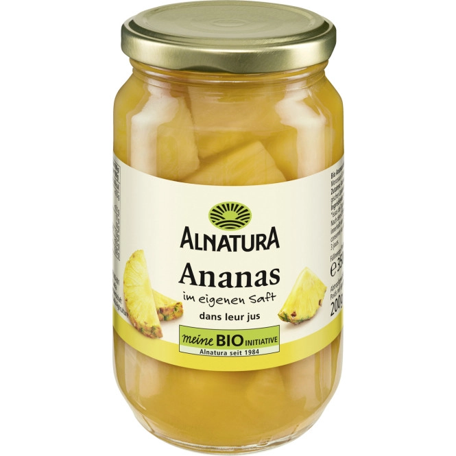 Alnatura Bio Ananasstücke im eigenen Saft 350G