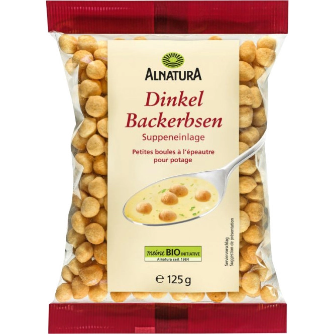 Alnatura Bio Dinkel Backerbsen 125G