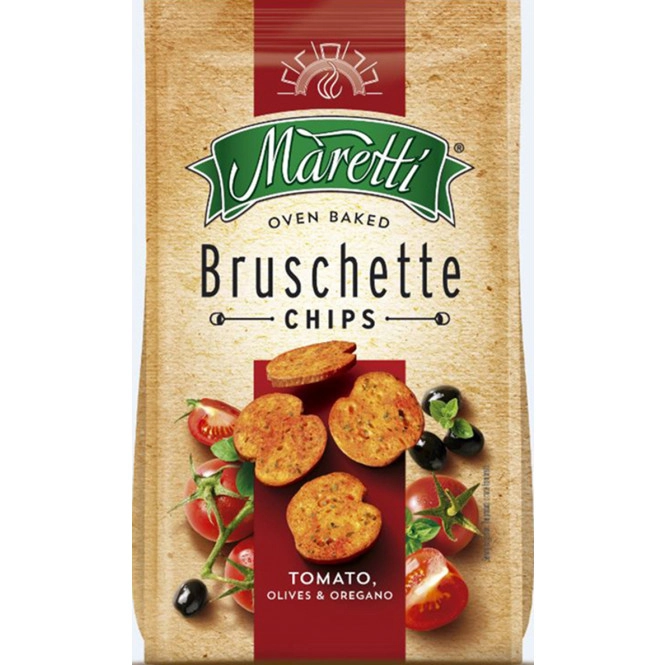 Maretti Bruschette Tomato, Olives & Oregano 150G