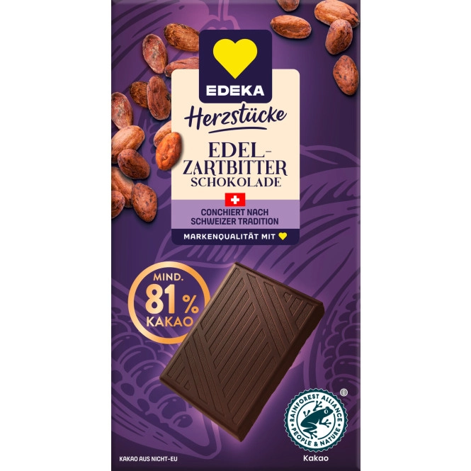 EDEKA Herzstücke Edel-Zartbitter Schokolade 81% 100G