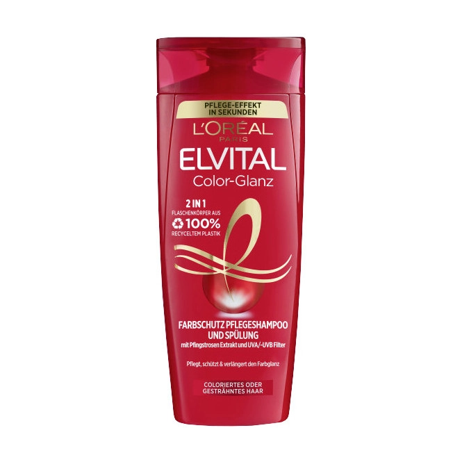 L'Oreal Elvital Color Glanz 2in1 Farbschutz Pflege-Shampoo und Spülung 300ML