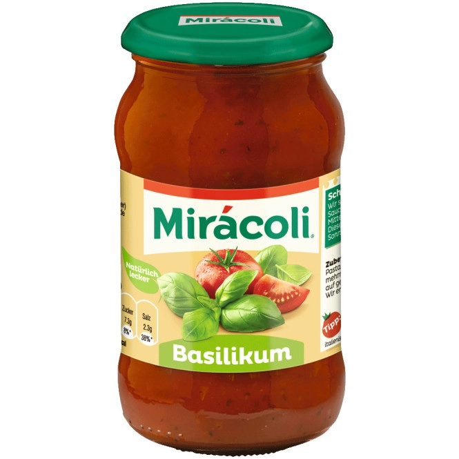 Miracoli Pasta Sauce mit Basilikum 400G