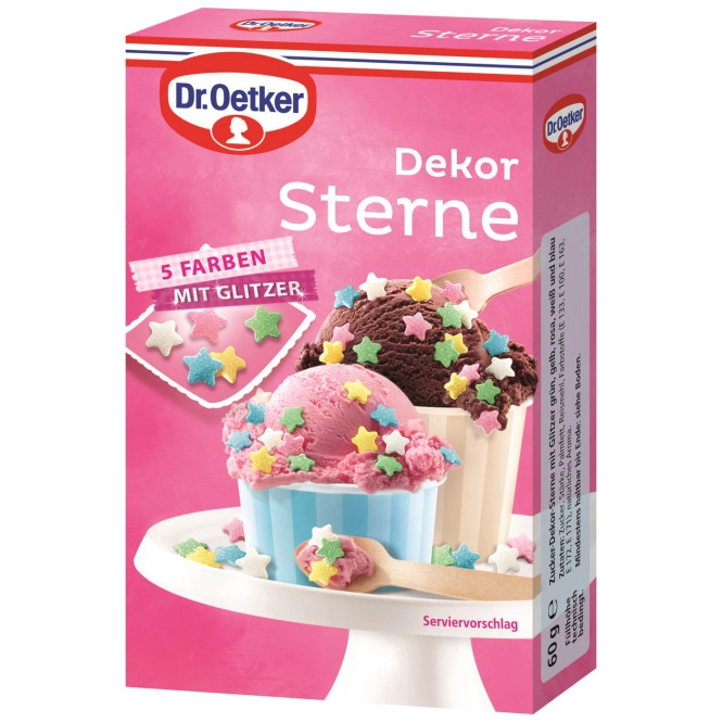 Dr.Oetker Dekor Sterne 5 Farben 60G