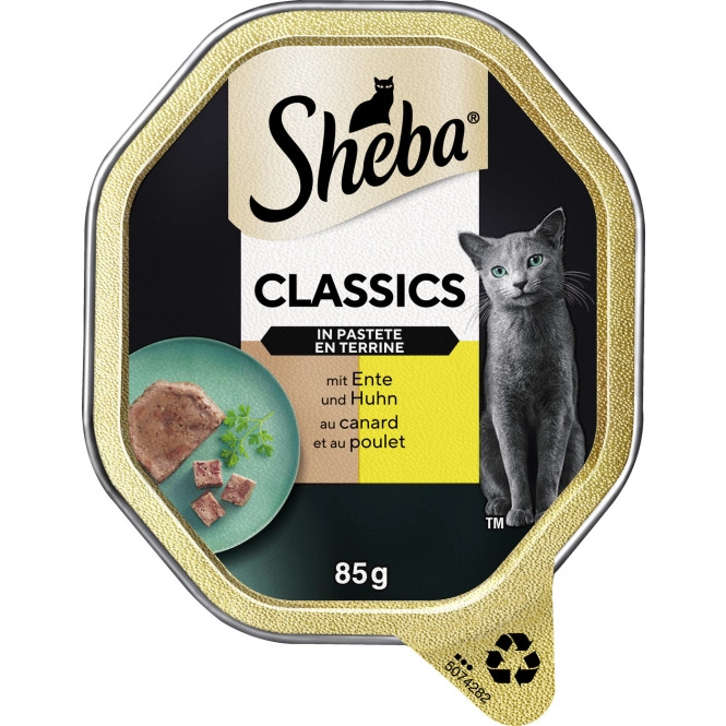 Sheba Classics mit Ente und Huhn in Pastete 85g