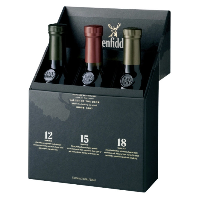 Glenfiddich Mix Pack 12, 15, 18 Jahre 40% 3x0,2L