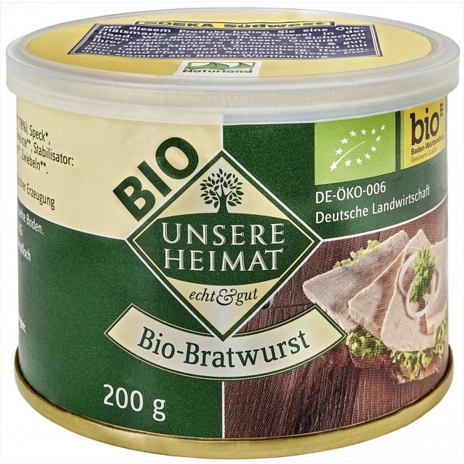 Unsere Heimat Bio-Bratwurst 200G