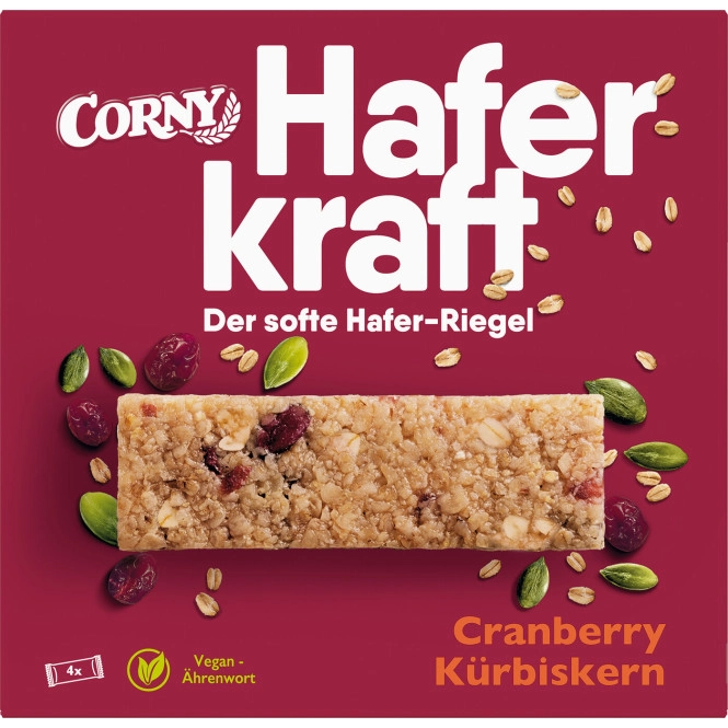 Corny Haferkraft Cranberry-Kürbiskern 4ST 140G