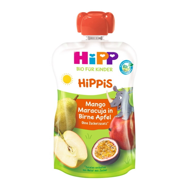 Hipp Bio Hippis Mango-Maracuja in Birne-Apfel 100G