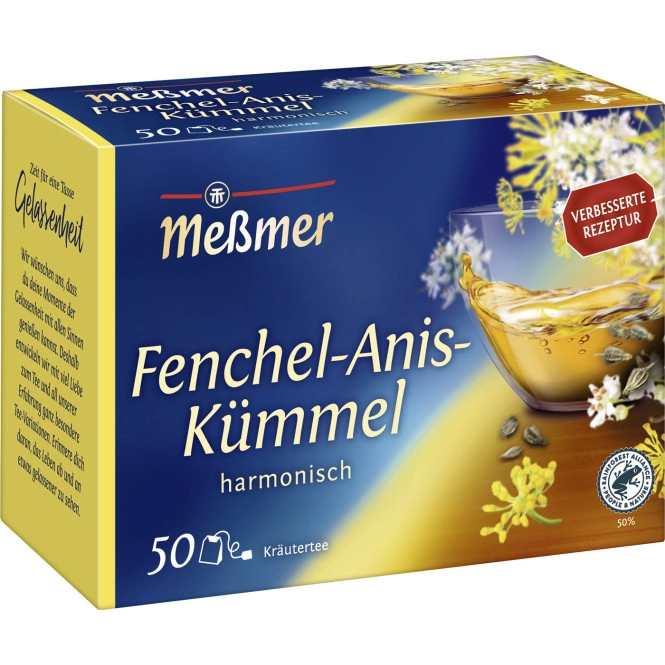 Meßmer Fenchel-Anis-Kümmel-Tee 50ST 100G