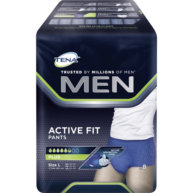 TENA Men Active Fit Pants Plus Größe L 8ST