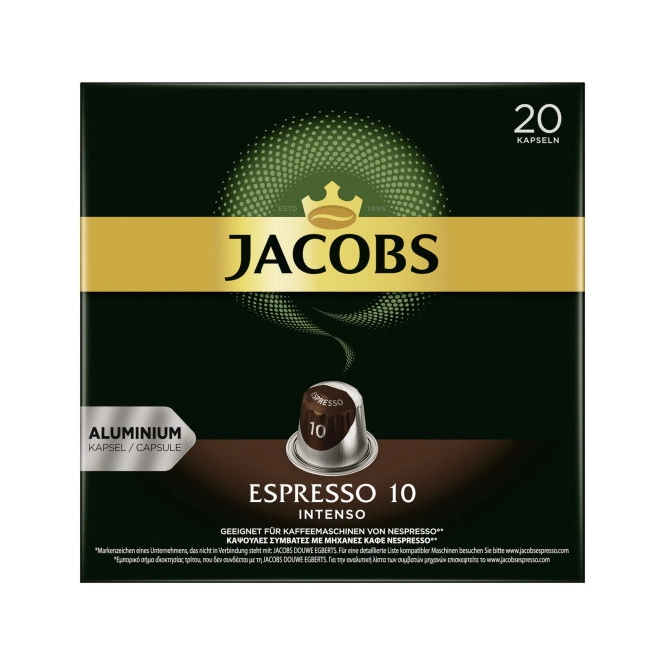 Jacobs Espresso 10 Intenso Kaffekapseln 20ST 104G