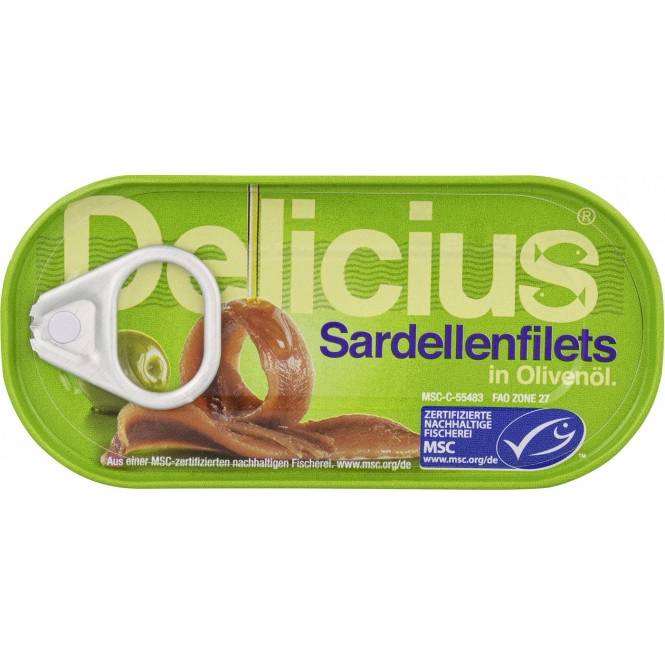 Delicius Sardellenfilets in Olivenöl 46G