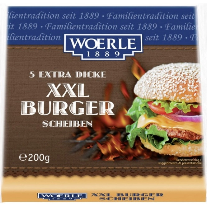 Woerle XXL Burger Scheiben 200G