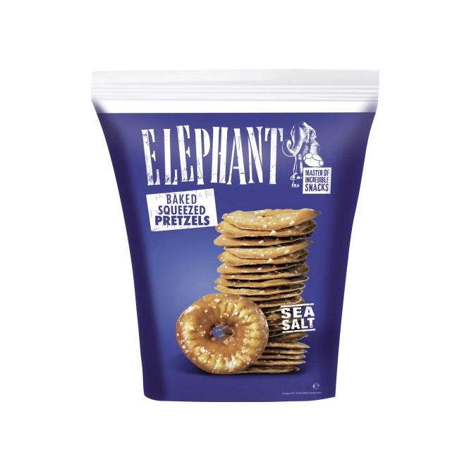 Elephant Baked Squeezed Pretzels Meersalz 80G