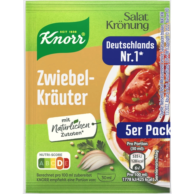 Knorr Salatkrönung Zwiebel-Kräuter 5ST