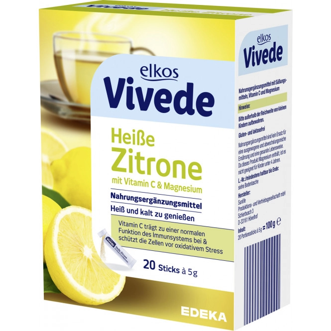 elkos VIVEDE Heiße Zitrone Sticks 20ST 100G